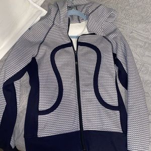 Navy full zip scuba hoodie